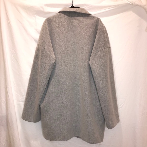 MM6 Maison Margiela Grey Felted Wool Car Coat - Picture 2 of 6